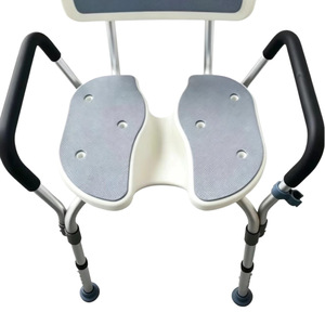 Bathroom Safety <b>Shower</b> Chair Aluminum Alloy 3D Recessed With Large Suction Cup 150 Kg Capacity <b>Folding</b> <b>Stool</b> For Elderly - Product Image 4