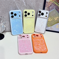 Coque de téléphone antichoc tendance avec motif coquillage couleur bonbon et paillettes, grande fenêtre, pour iPhone 18 Pro Max 17 16 15 14 13 Pro