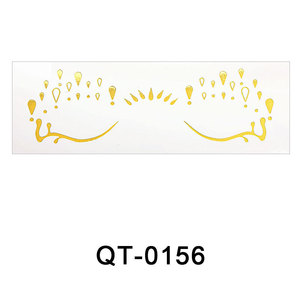 Autocollant de tatouage temporaire étoile dorée pour le visage, maquillage de fête, film pour animaux de compagnie, imperméable, taille unique - Product Image 4