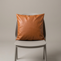 Housse de coussin décorative pour canapé de salon, en similicuir de vachette imperméable, vente en gros