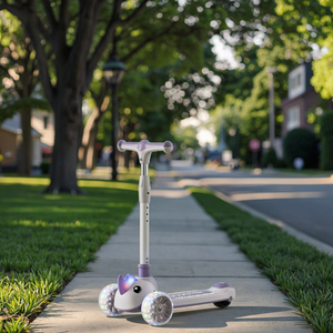 Multifunctional Unicorn Folding Scooter Music Lights for Outdoor Use for Children Aged 3-8 Wholesale Fashionable Scooter <strong>Three</strong> - Product Image 2