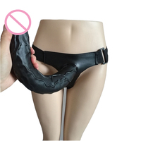 Dildo Lésbico Portátil para Mujeres de PVC No Tóxico Súper Grueso y Largo con Arnés de Cuero y Ventosa Dildo de Simulación para Mujer