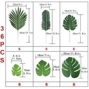 DAMAI Artificial Monstera <b>Leaf</b> Set - Hawaiian Party Table Decorations, Faux Palm <b>Leaves</b> Perfect for Tropical Themed Gatherings - Product Image 5