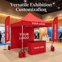 Tente pliante robuste en aluminium YTSF-D15 pour salon professionnel, installation sans outil, personnalisation de la marque en couleur pour l'affichage en exposition