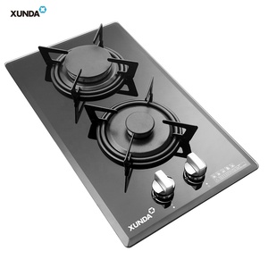 Xunda 30cm <span class=keywords><strong>plaque</strong></span> de cuisson à gaz intégrée 2 brûleurs cuisinière à gaz en acier inoxydable cuisinière à gaz tables de cuisson - Product Image 4