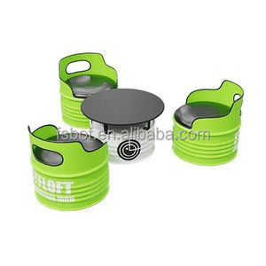 Juego de Mesa y Sillas para Restaurante con Diseño Industrial de Barril de Petróleo, Mobiliario Creativo para Cafetería, Pub y Bar - Product Image 5