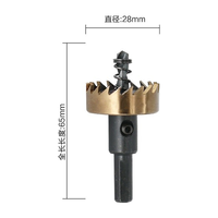 Scie cloche HSS 55mm 6542 en acier rapide pour acier inoxydable, tôle d'aluminium, plaque mince, tige triangulaire, métal courbé, OEM usine
