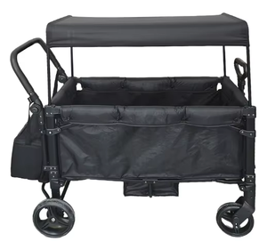 Wholesale All-Terrain <strong>Folding</strong> Camping <strong>Wagon</strong> with Canopy <strong>Heavy</strong> <strong>Duty</strong> 100kg Capacity Collapsible Outdoor Utility <strong>Beach</strong> Cart - Product Image 3