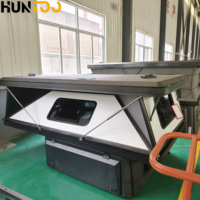 Carpa de techo para camioneta Huntoo de fácil instalación, doble capa, impermeable, para 2 personas, con diseño de refuerzo recto.