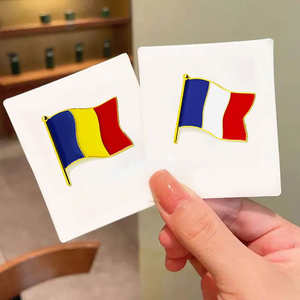 Épingle de conception gratuite Logo personnalisé métal émail dur doux amitié All World Union or fête nationale drapeau du pays épinglette en émail - Product Image 3