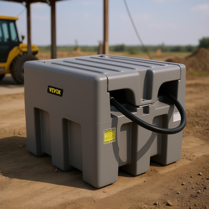 Réservoir de carburant diesel Vevor de 58 gallons avec pompe 12V et tuyau pour le transport de carburant, gris - Product Image 2