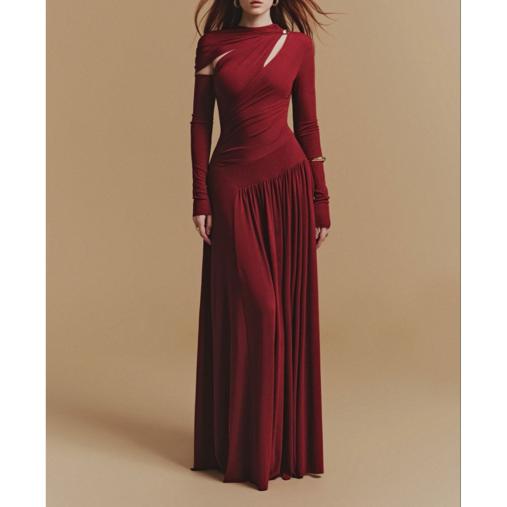 Tahari Womens Size 8 Red Beaded Crew Neck A Line Dress Lined Holiday