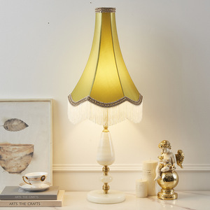 Lámpara de Mesa Clásica Francesa Retro E27 LED, Cuidado de la Vista, Decoración para Sala de Estar, Dormitorio, Estudio - Product Image 1