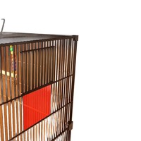 Cage à oiseaux pour perroquets, nouveau style, petite taille, pour calops, paons, oiseaux rayés tigrés et perroquets perlés ; Cage domestique écologique en herbe