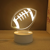 Lampes de nuit LED 3D en forme de ballons sportifs, en ABS, à intensité variable, alimentées par USB, décoration intérieure, cadeaux créatifs, éclairage intérieur, vente en gros