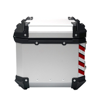 45L Argent. Boîte supérieure d'alliage d'aluminium de boîte de transporteur pour la queue de moto
