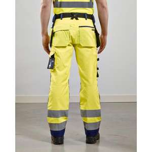 BLAKLADER - 156818113389D88 Pantalones artesanos de alta visibilidad Amarillo/Azul marino-EAN 7330509402481 ROPA DE TRABAJO DE LA HI-VIS - Product Image 4
