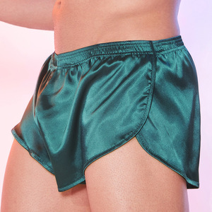 Mode <span class=keywords><strong>Sexy</strong></span> hommes Satin Boxer slips léger respirant et lisse discothèque Style sous-vêtements fesses musclées Boxer Shorts - Product Image 3