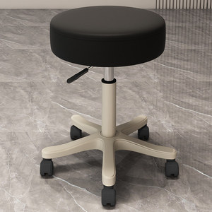 Direkt vom Hersteller: Verstellbarer Hydraulischer Metall-Salonhocker, Sattelförmiger Drehhocker aus Kunstleder für Fitness-Studio und Gewerbliche Nutzung, 360° Drehbar - Product Image 1