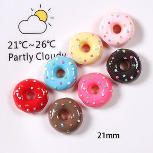 Venta caliente a granel Stock 3D moldes en miniatura Dot Donut Flatback Diy cabujones de resina - Product Image 3