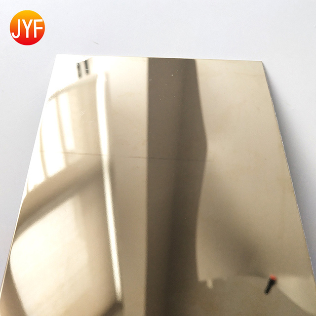 H317 Top Sales 1.0mm Champagne Gold Mirror Polished Stainless Steel Sheet
