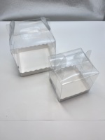 Boîte à gâteau en papier de qualité alimentaire avec fenêtre pour emballage d'anniversaire, personnalisée, imprimée, gaufrée, pelliculée mate, recyclable et biodégradable