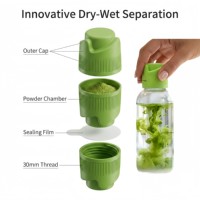 Tapa Portátil para Botella de Matcha en Polvo, Tapa para Botellas de Té Verde Ceremonial Instantáneo, Contenedor de Té para Viajes