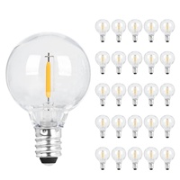 Ampoule LED G40 E12 IP65 étanche et incassable pour remplacement de guirlandes lumineuses, décoration de fêtes, de jardins et extérieurs