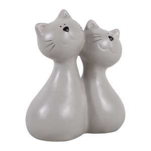 Figurine de chat assis mignonne, sculpture moderne en grès, décoration pour la maison, la salle de bain, l'étagère, le bureau, le salon - Product Image 2