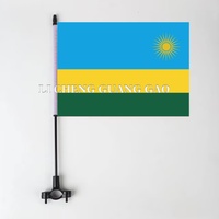 Drapeau de vélo 14*21cm à motif imprimé, mini-drapeau de cyclisme avec pince réglable, fourni directement par l'usine en Russie