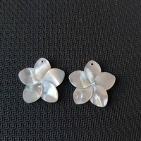 Pendentif Fleur de Plumeria en Nacre Blanche DIY, Style Mode