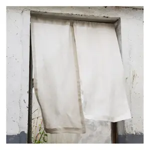 Tirai pintu Linen 100% gaya sederhana Jepang kamar tidur kamar mandi dapur partisi tirai mendukung kustom tirai pintu Linen