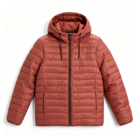 Doudoune matelassée décontractée pour homme, tendance automne-hiver, à capuche, couleur unie, coupe-vent, respirante, avec col montant et bord-côte