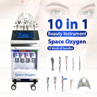 Système professionnel de soin du visage à l'oxygène 10 en 1, thérapie à jet d'oxygène haute pression, exfoliation, réparation des peaux ternes pour salon