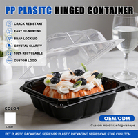 Boîte alimentaire jetable en plastique PP transparent à prix d'usine pour restaurant, collation, repas à emporter