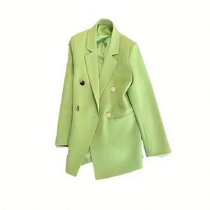Oferta Especial: Abrigo Formal Transpirable para Mujer, Primavera-Otoño, Elegante, Informal, Sólido, de Manga Larga, Estilo Coreano, Corte Holgado Z0997 - Product Image 2