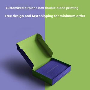 Boîte pliante en carton ondulé en forme d'avion, emballage en papier extra-résistant anti-écrasement, boîte personnalisée pour vêtements d'extérieur, impression couleur intégrale - Product Image 5