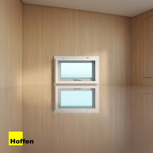 หน้าต่างบานเลื่อนแนวตั้ง PVC ยี่ห้อ HOFFEN PRO รุ่น Modern White Frame ป้องกันลม มาตรฐาน Energy Star รับประกันตลอดอายุการใช้งาน เหมาะสำหรับสวนกลางแจ้ง - Product Image 3