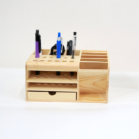 Support de rangement multifonctionnel moderne en bois de tilleul, sur mesure, pour table rectangulaire, avec compartiments organisateurs
