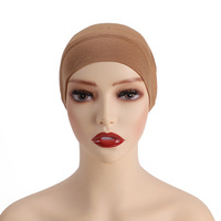 Venta al por mayor fácil de usar malayo caliente Modal Color sólido Hijab banda para el cabello elástico musulmán cilindro Hijab gorra para señora chica