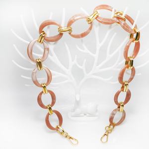 คุณภาพสูงแฟชั่นอะคริลิค + อลูมิเนียมสุภาพสตรีกระเป๋าวัสดุที่เหมาะสม Chain39 * 34มิลลิเมตรเรซิ่นกระเป๋าสายโซ่กระเป๋าถือ - Product Image 3