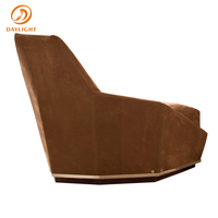 Fauteuil de loisirs de luxe en velours romain, style nordique, fait à la main, imitation couleur orange, ensemble pour le balcon