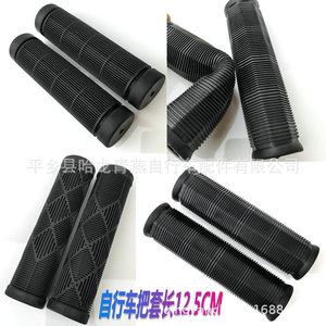 Empuñaduras de bicicleta con agarre suave, 12,5 cm de largo, negras, antideslizantes, que absorben los golpes, para bicicleta de montaña - Product Image 5