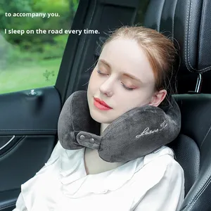 <b>Neck</b> Pillow Airplane Car Pillow Travel Healthcare Soft Travel Pillow U Shaped Nap <b>Neck</b> <b>Cushion</b> PP Cotton - Product Image 2