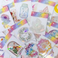 Fenstersticker Sonnenfänger Regenbogen-Prisma Fensterfolie Schlafzimmerdekoration, Maßgefertigte Sonnenfänger-Aufkleber für Heimdekoration