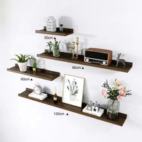 Support mural en bois moderne et durable, étagère murale flottante avec design multifonctionnel pour le salon