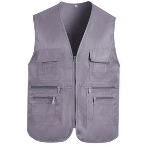 Nuevo Chaleco Casual de Verano para Hombre, Talla Grande, de Poliéster/Rayón, sin Mangas, con Múltiples Bolsillos y Cierre de Cremallera - Product Image 3
