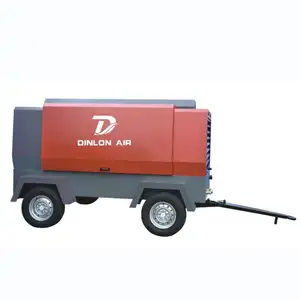 Similar to Atlas Copco AC Industrial Movable Portable Diesel Engine Direct Driven Rotary Screw Type Air Compressor