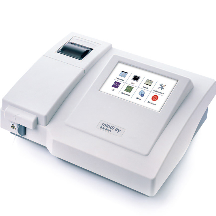 Analizador químico semiautomático Mindray Ba 88A para análisis de Hb en sangre y medicamentos alternativos
