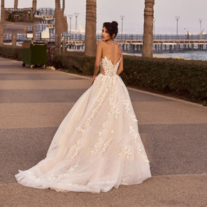 <span class=keywords><strong>Vestido</strong></span> de <span class=keywords><strong>Novia</strong></span> con Abertura y Encaje, Estilo Tubo, Talla Grande, Económico, 2026 - Product Image 2
